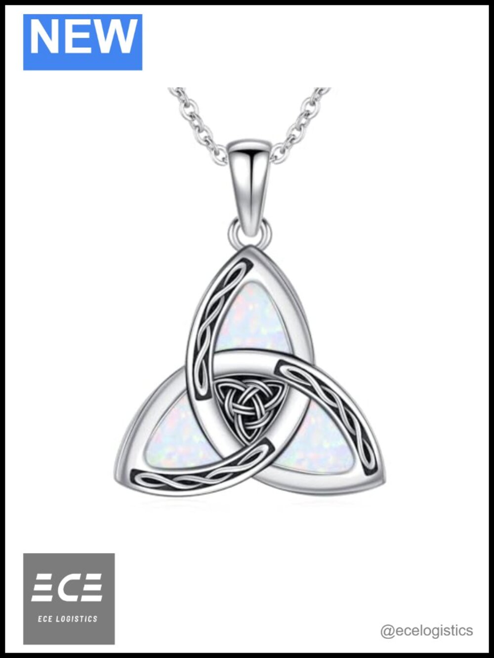925 Sterling Silver Celtic Knot Necklace Pendant Irish Jewelry Gift